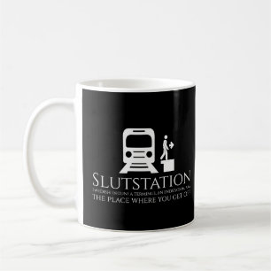 Funny Swedish Pub Slutstation Terminus Endstation Kaffeetasse