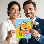 Funny & Sweet 4. Wedding-Jubiläumskarte Karte