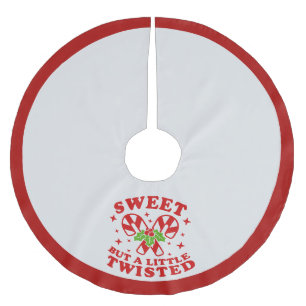 Funny Sweet, aber zwisted Zitat Red Christmas Spaß Polyester Weihnachtsbaumdecke