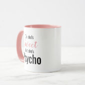 Funny Sweet but Psycho | NIEDLICH Tasse (Vorderseite Links)