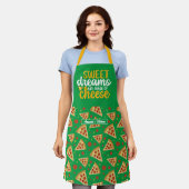 Funny Sweet Dreams Made Cheese Pizza Muster Schürze (Getragen)