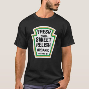 Funny Sweet Relish Pickle Flasche Label Halloween T-Shirt
