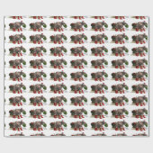 Funny Sweet Santa Claus Elephant Geschenkpapier (Flach)