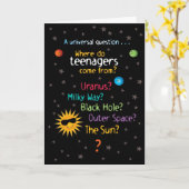 Funny/Sweet Space Teens Geburtstag Karte (Gelbe Blume)