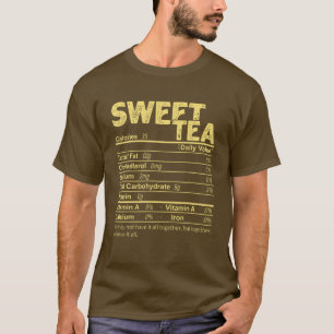 Funny Sweet Tea Nutrition Facts Erntedank Food T-Shirt