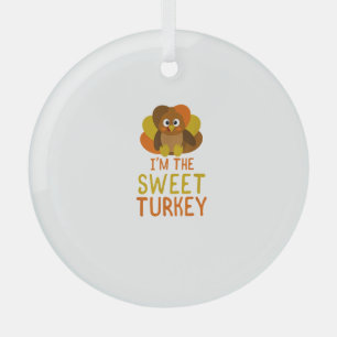 Funny Sweet Türkei Familienmatte Erntedank Ornament Aus Glas