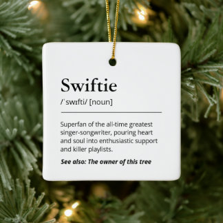 Funny Swiftie Definition Nordic Tree Holiday Keramikornament