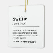 Funny Swiftie Definition Nordic Tree Holiday Keramikornament (Links)
