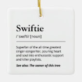 Funny Swiftie Definition Nordic Tree Holiday Keramikornament (Vorderseite)