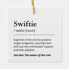 Funny Swiftie Definition Nordic Tree Holiday Keramikornament