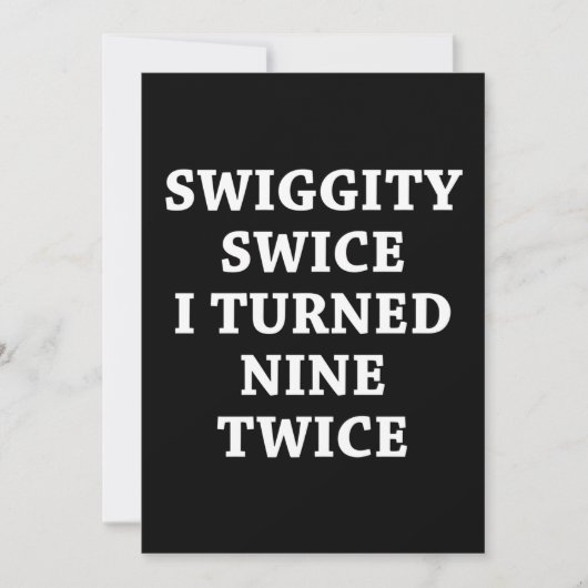 Funny Swiggity 18. Geburtstag Einladung (Vorderseite)