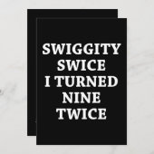 Funny Swiggity 18. Geburtstag Einladung (Vorne/Hinten)