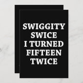 Funny Swiggity 30. Geburtstag Einladung (Vorne/Hinten)