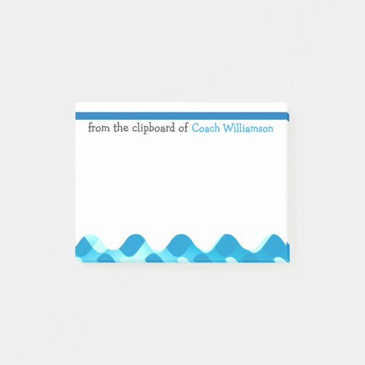 Funny SWIM COACH Personalisierte Post-it Notes Klebezettel (Vorderseite)