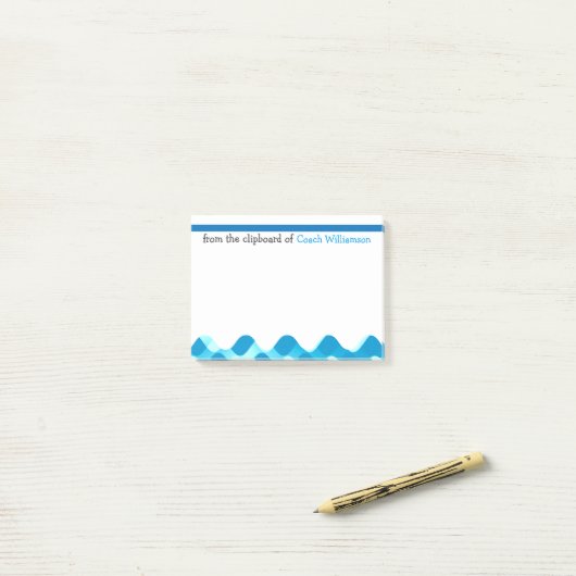 Funny SWIM COACH Personalisierte Post-it Notes Post-it Klebezettel (Auf Schreibtisch)