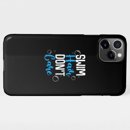Funny Swim Hair Dont Care Geschenk Niedlichen Bade iPhone Hülle (Rückseite (Horizontal))