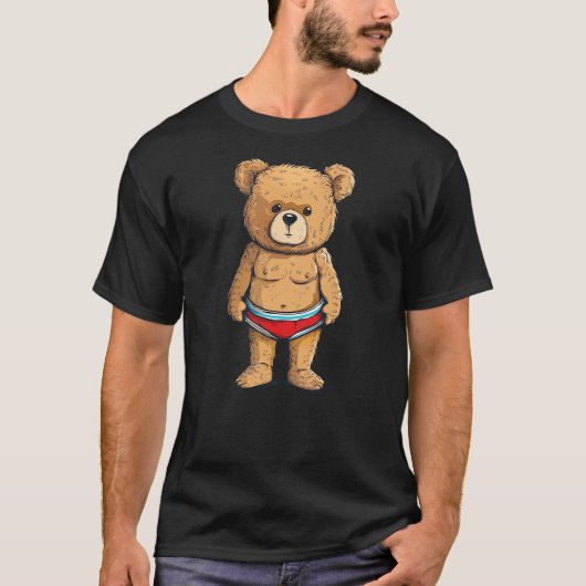 Funny swim Trunks with this Teddy Bear Outfit T-Shirt (Vorderseite)