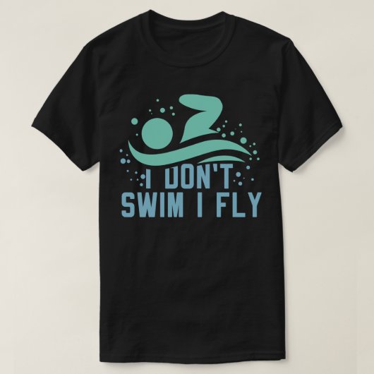 Funny Swimmer Schwimmen T-Shirt (Design vorne)