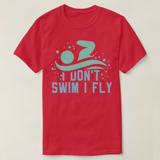 Funny Swimmer Schwimmen T-Shirt (Design vorne)