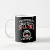 Funny Swimmer Spaß Shark Joke Kaffeetasse (Links)