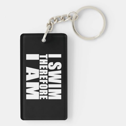 Funny Swimmer Zitate Witze I schwimmen deshalb bin Schlüsselanhänger (Rückseite)