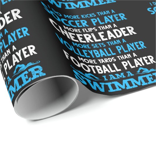 Funny Swimming Definition Schwimmer Geschenkpapier (Rolleneckpunkt)