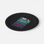 Funny Swimming Geschenk Ein Schwimmer Pappteller (Schrägansicht)