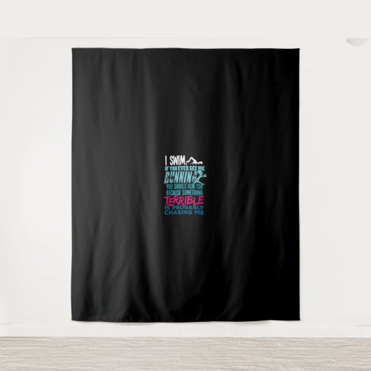 Funny Swimming Geschenk Ein Schwimmer Wandteppich (Vorderseite)