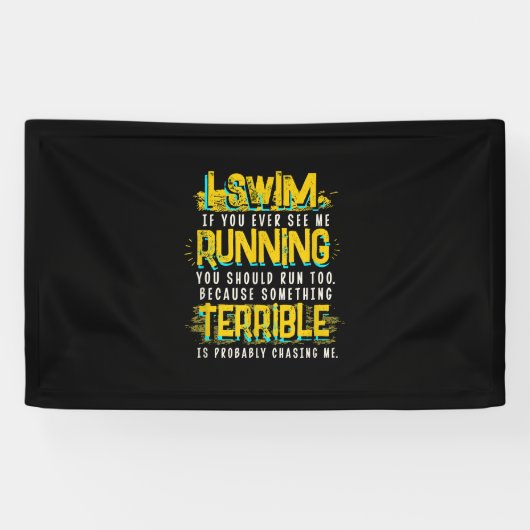 Funny Swimming Geschenk für das Baden Banner (Horizontal)