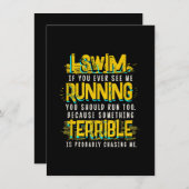 Funny Swimming Geschenk für das Baden Einladung (Vorne/Hinten)