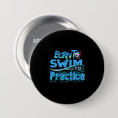 Funny Swimming Geschenkdesign Button (Vorne & Hinten)