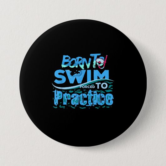 Funny Swimming Geschenkdesign Button (Vorderseite)