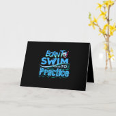 Funny Swimming Geschenkdesign Karte (Gelbe Blume)