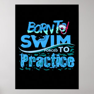 Funny Swimming Geschenkdesign Poster