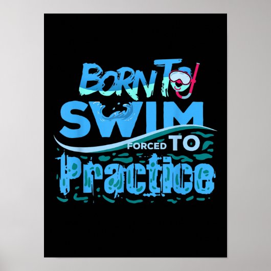 Funny Swimming Geschenkdesign Poster (Vorne)