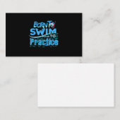 Funny Swimming Geschenkdesign Visitenkarte (Vorne/Hinten)