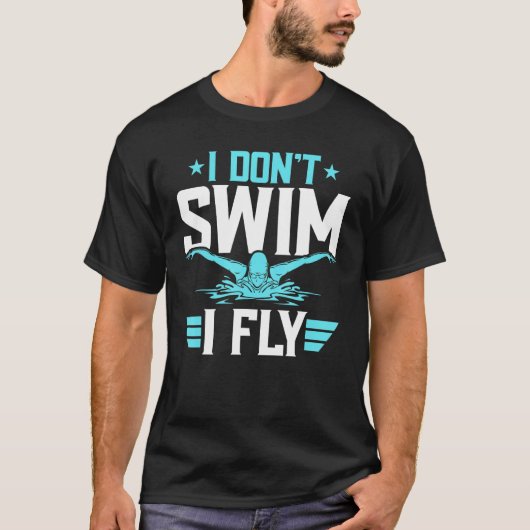 Funny Swimming Grafik für Frauen und Männer schwim T-Shirt (Vorderseite)