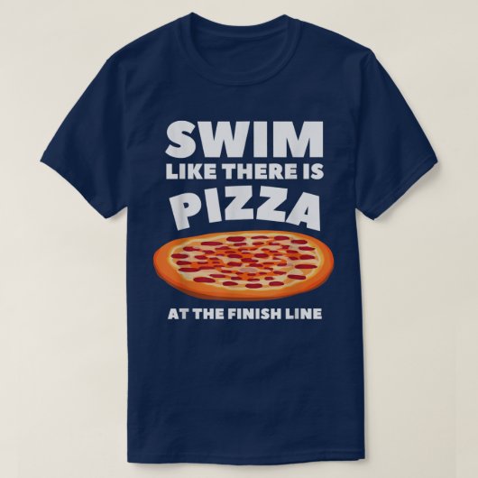 Funny Swimming Pizza Liebhaber Design Schwimmer Sp T-Shirt (Design vorne)