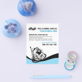 Funny Swimming Pool Cleaning Advertising Fly Flyer (Einzeln)