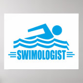 Funny Swimming Poster (Vorne)
