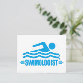 Funny Swimming Postkarte (Stehend Vorderseite)