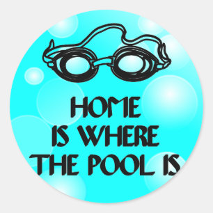 Funny Swimming Quote - Rundaufkleber Runder Aufkleber