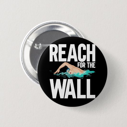 Funny Swimming Team Swimmer Zitate Button (Vorne & Hinten)