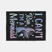 Funny Swimming Workout Meerjungfrau Ich kann nicht Fleecedecke (Vorderseite (Horizontal))