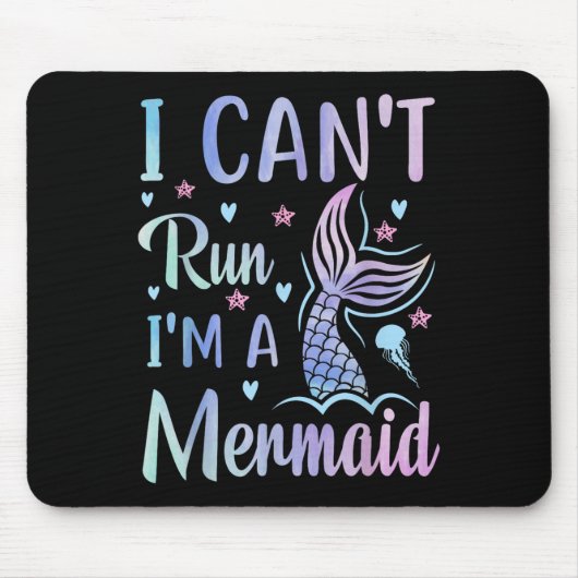 Funny Swimming Workout Meerjungfrau Ich kann nicht Mousepad (Vorne)