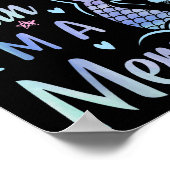 Funny Swimming Workout Meerjungfrau Ich kann nicht Poster (Ecke)