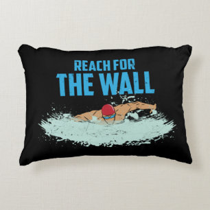Funny Swimming Zitat Schwimmer Geschenk Dekokissen