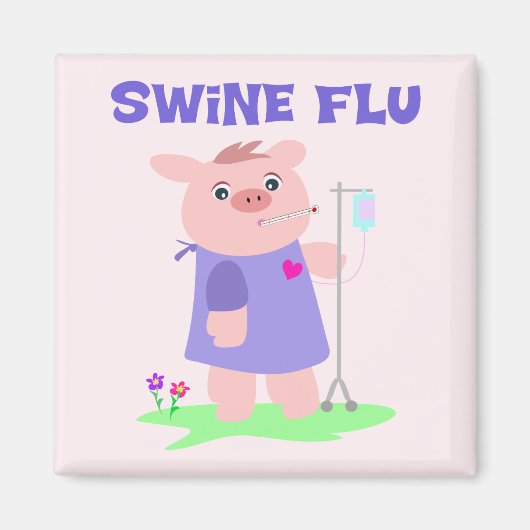 Funny Swine Flu Magnet (Vorne)