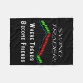 Funny Swing Trader Trading Stock Market Fleecedecke (Vorderseite (Horizontal))