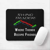 Funny Swing Trader Trading Stock Market Mousepad (Mit Mouse)